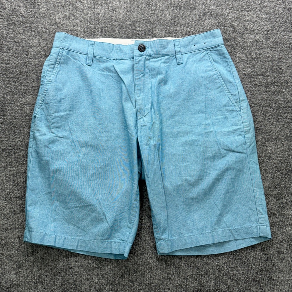 RVCA Nature X Industry Chino Shorts Mens 30 Blue 7.5 Inch Inseam Casual